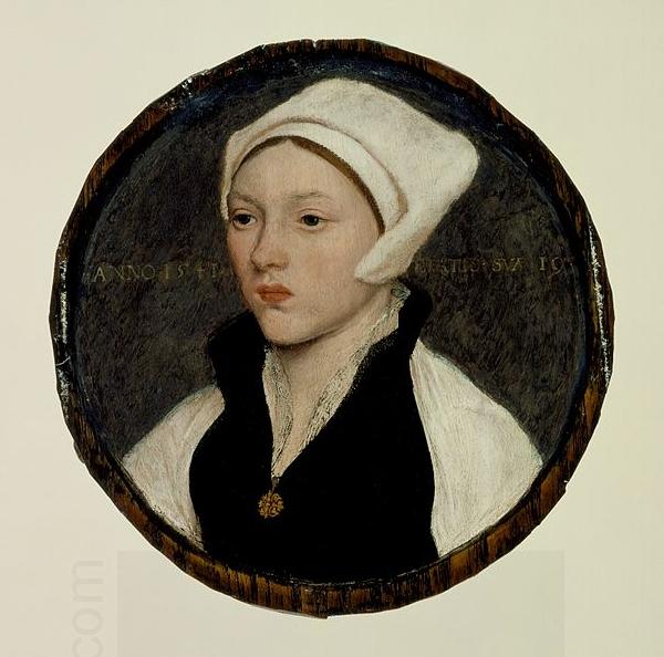 HOLBEIN, Hans the Younger Portrait of a Young Woman with a White Coif